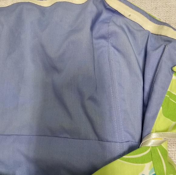 Lilly Pulitzer Strapless Dress 2 Green Toucan Floral Cotton Back Tie Below Knee - Picture 7 of 10